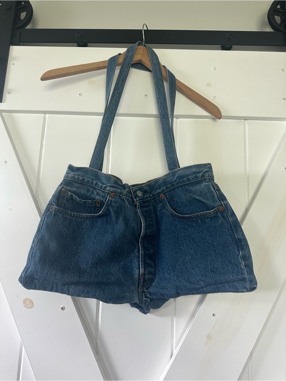 Vintage Levi's Denim Tote Bag 🧸 Red Heart Lining